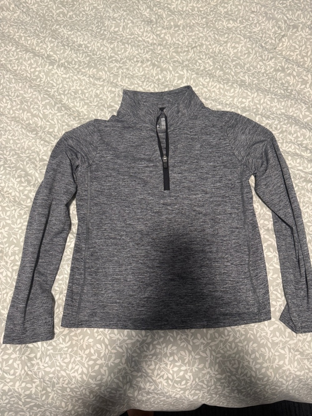 Kids Gray Quarter-Zip Pullover Top